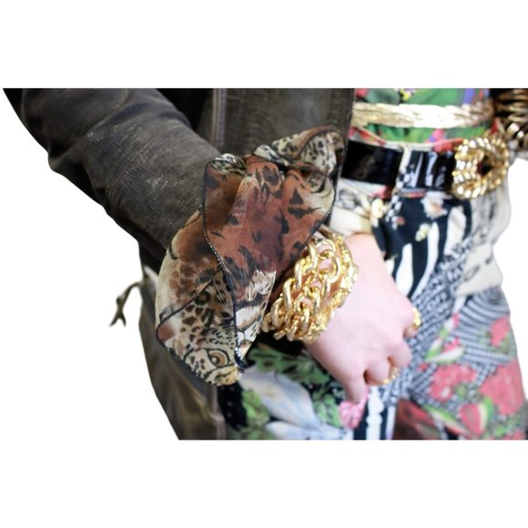 Vintage Moschino Floral Patchwork Pant Trousers Logo Design Pants - Picture 10 of 16